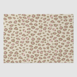 Pink und Creme Leopard Seidenpapier