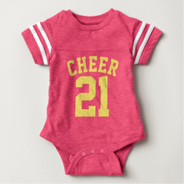 Pink und Gelb Baby | Sports Jersey Design Baby Strampler