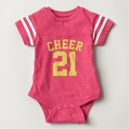 Pink und Gelb Baby | Sports Jersey Design Strampler