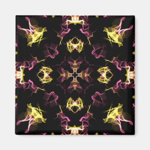 Pink und gelb Mandala Magnet