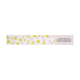 Pink und Gelb Polka Dots Confetti Muster
