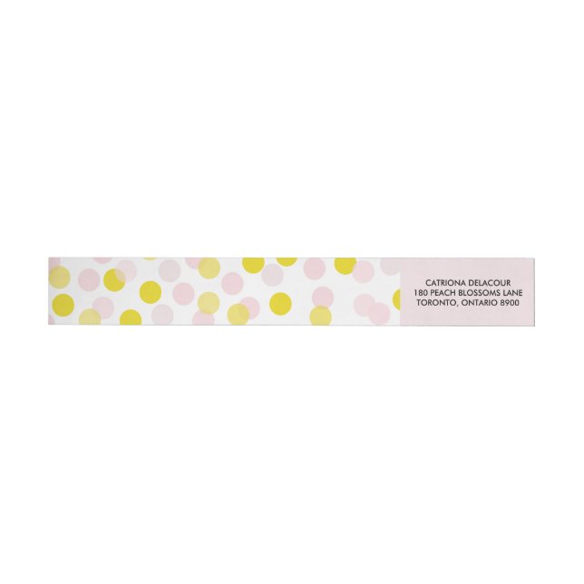 Pink und Gelb Polka Dots Confetti Muster (Person)