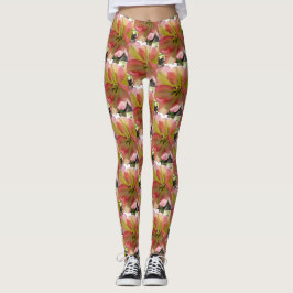 Pink und Gelb Tulip Leggings
