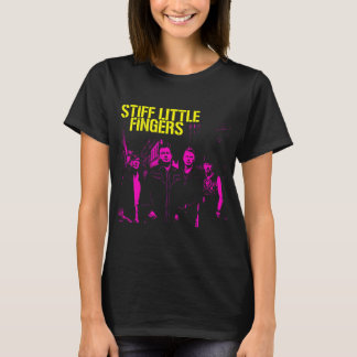 Pink und gelber Rockmusiker T-Shirt