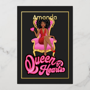 Pink und Gold Afterday Party Folieneinladung