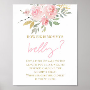 Pink und Gold Baby Duschgel Poster