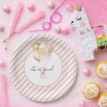 Pink und Gold Balloons Babydusche