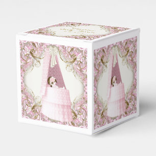 Pink und Gold Bassinet Baby Dusche Geschenkschachtel