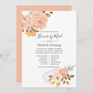 Pink und Gold Floral Bridal oder Baby Dusche per M Einladung