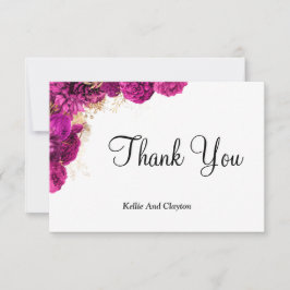 Pink und Gold Floral Vielen Dank Karten