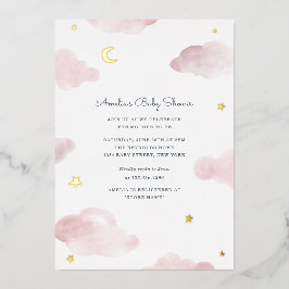 Pink und Gold Foil Sweet Dreams Baby Dusche laden Folieneinladung
