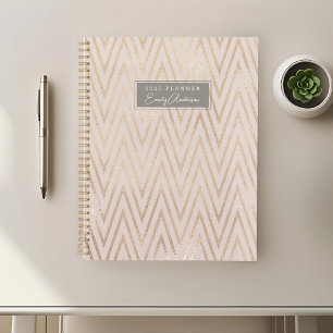 Pink und Gold Geometric Musterplaner Planer