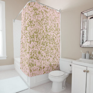 Pink und Gold Glitter Girly Glam moderne Spritzer Duschvorhang