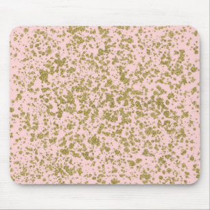 Pink und Gold Glitter Girly Glamour moderner Sprit Mousepad
