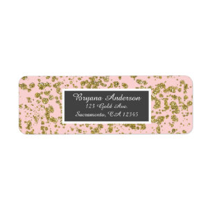 Pink- und Gold-Glitter-Mädchen-Glamour Moderne Süß