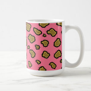 Pink und Gold Leopard Muster Tasse