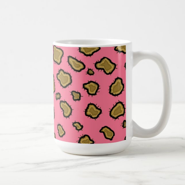 Pink und Gold Leopard Muster Tasse (Rechts)