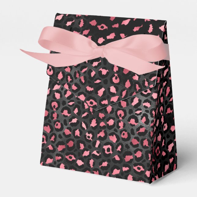 Pink und Gold Leopard Serie Design 14 Geschenkschachtel (Vorderseite)