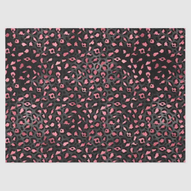 Pink und Gold Leopard Serie Design 14 Seidenpapier (Vorderseite)