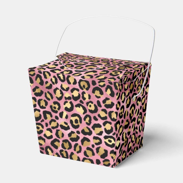 Pink und Gold Leopard Serie Design 15 Geschenkschachtel (Vorderseite)