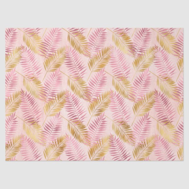 Pink und Gold Leopard Serie Design 16 Seidenpapier (Vorderseite)