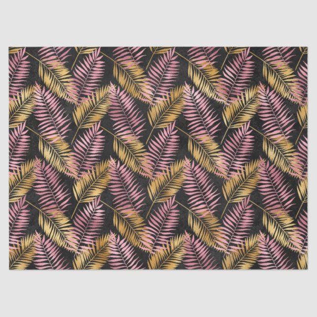 Pink und Gold Leopard Serie Design 17 Seidenpapier (Vorderseite)