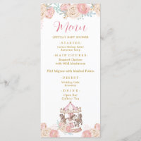 Pink und Gold Magical Carousel Baby Dusche Menü