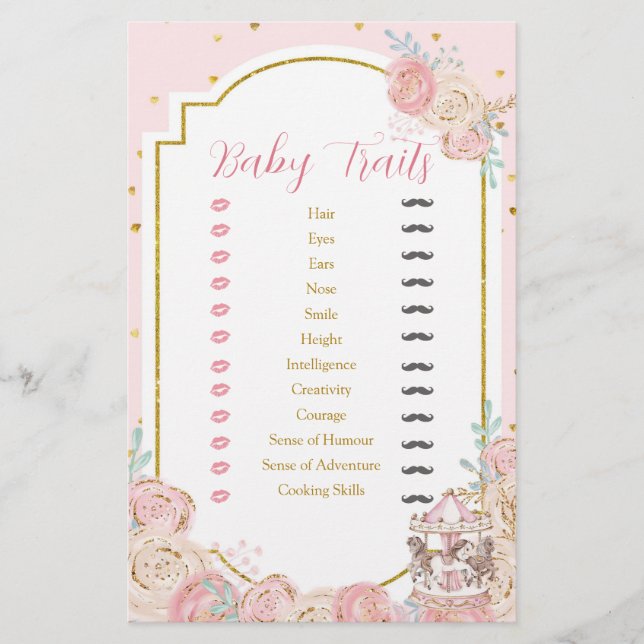 Pink und Gold Magical Carousel Baby Tracks (Vorderseite)