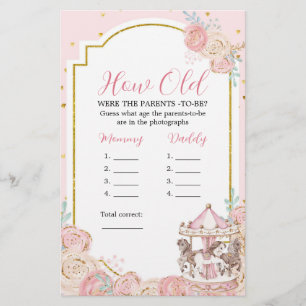 Pink und Gold Magische Karussell wie alt die Elter