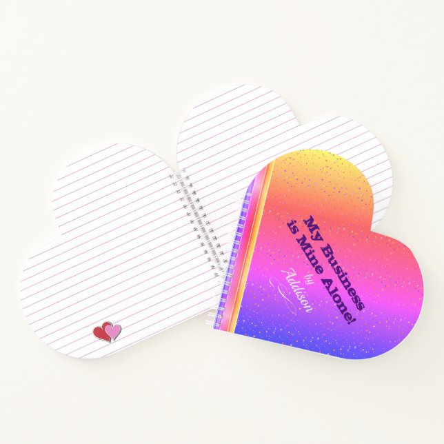 PINK UND GOLD PERSÖNLICHES DIARY MIT NAME UND TITE NOTIZBUCH (Innenseite)