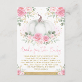 Pink und Gold Pumpkin Herbst Rose Bücher für Baby Begleitkarte