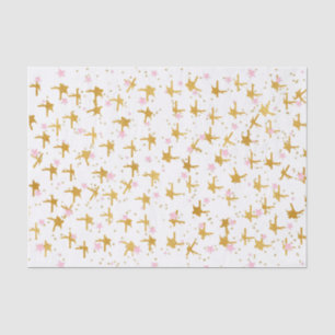 Pink und Gold Stars Confetti Tissue Paper Seidenpapier