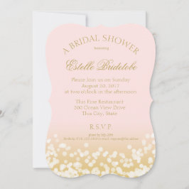 Pink und Gold Twinkle Brautparty Einladung