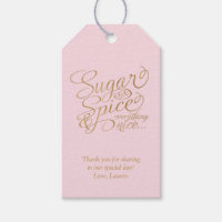 Pink und Gold Zucker und Gewürzfavoriten Tags