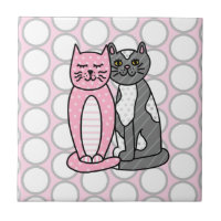 Pink und Grau Niedliche Kätzchen