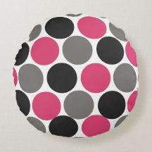 Pink und Grau Polka Dot