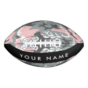 Pink und Gray Camouflage Ihr Name personalisieren Football