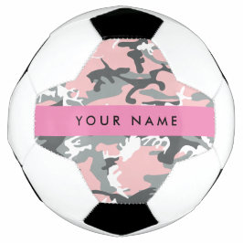 Pink und Gray Camouflage Ihr Name personalisieren Fußball