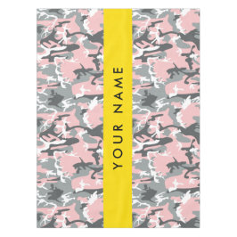 Pink und Gray Camouflage Ihr Name personalisieren Tischdecke