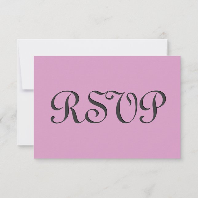 Pink und Gray UAWG Wedding Response Card S236 RSVP Karte (Vorderseite)