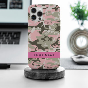 Pink und Green Camouflage Ihr Name Persönlich gest Case-Mate iPhone Hülle
