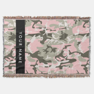 Pink und Green Camouflage Ihr Name Persönlich gest Decke