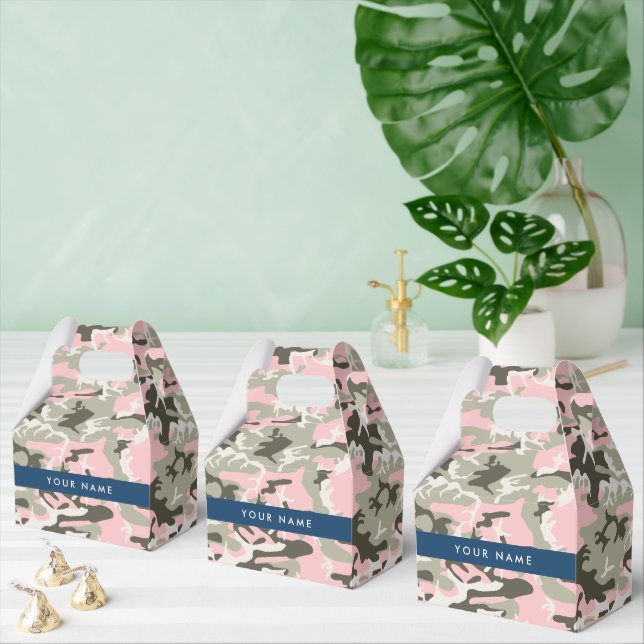 Pink und Green Camouflage Ihr Name Persönlich gest Geschenkschachtel (Zahlreiche)