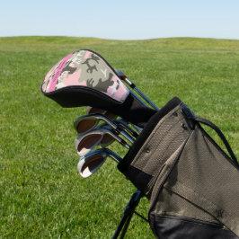 Pink und Green Camouflage Ihr Name Persönlich gest Golf Headcover