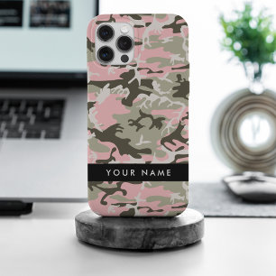 Pink und Green Camouflage Ihr Name Persönlich gest iPhone 15 Pro Max Hülle