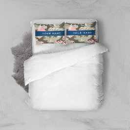 Pink und Green Camouflage Ihr Name Persönlich gest Kissenbezug
