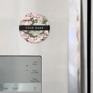 Pink und Green Camouflage Ihr Name Persönlich gest Magnet