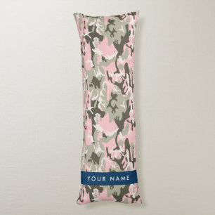 Pink und Green Camouflage Ihr Name Persönlich gest Seitenschläferkissen