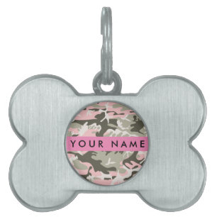 Pink und Green Camouflage Ihr Name Persönlich gest Tiermarke