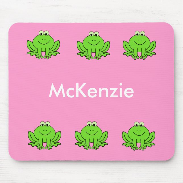 Pink und Green Frosch Maus Pad Mousepad (Vorne)